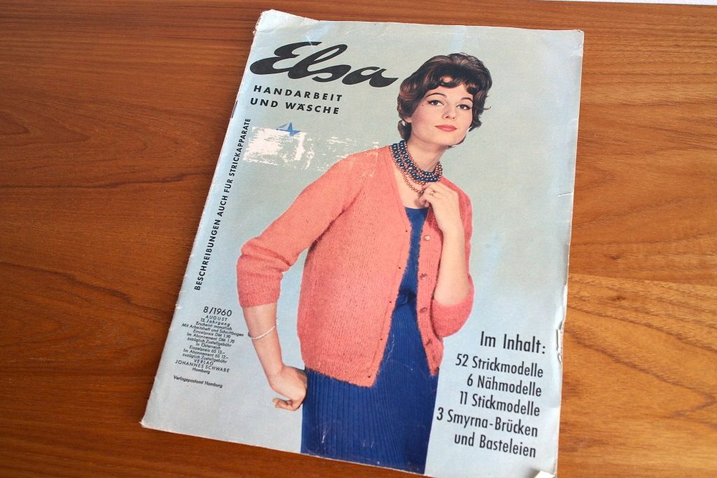 Vintage　レトロな手芸雑誌「Elsa　Wäsche」　1960年8月号　Handarbeit　und　Frau