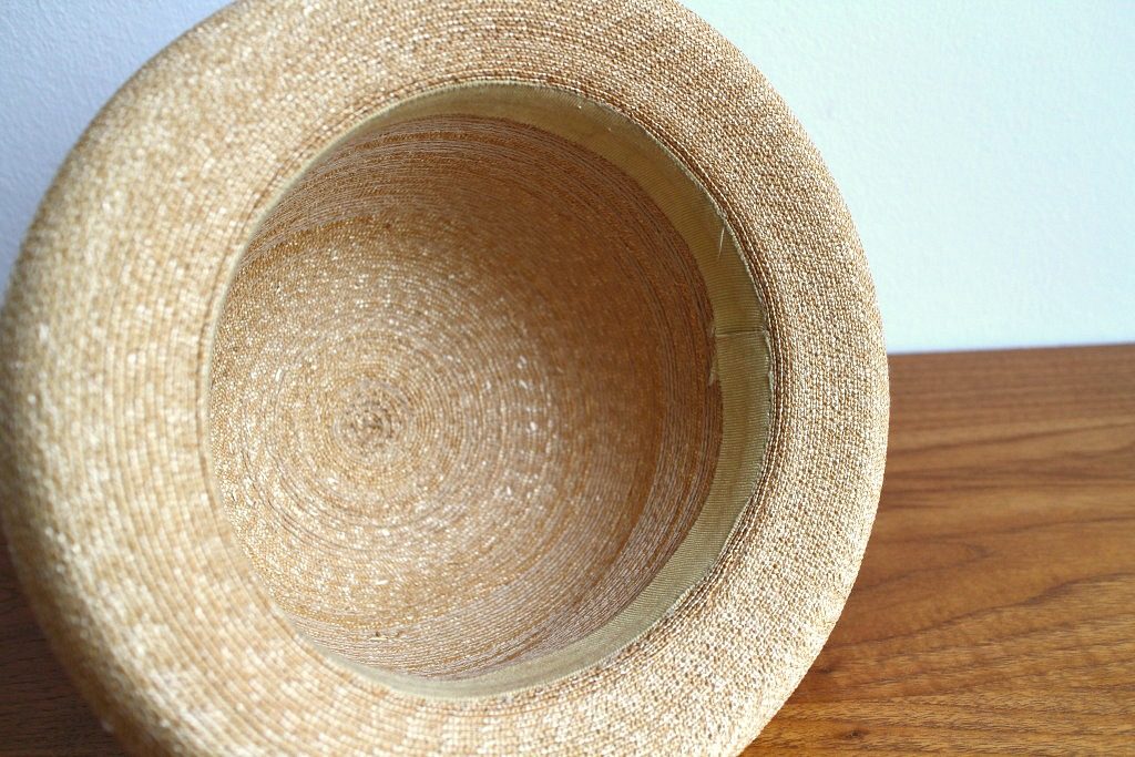 麦わら帽子　ヴィンテージ　Euro vintage VINTAGE Penney Solar Straws 30s 7 1/4ヴィンテージボーター