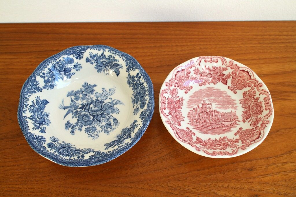 Enoch Wedgwood・Unicorn Tableware 英国レトロ絵皿2枚組 |