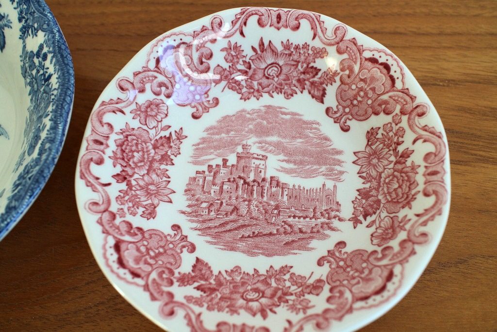Enoch Wedgwood・Unicorn Tableware 英国レトロ絵皿2枚組 |
