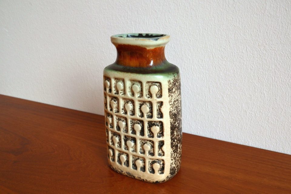 旧東ドイツVintageぐっと渋めの陶器の花瓶