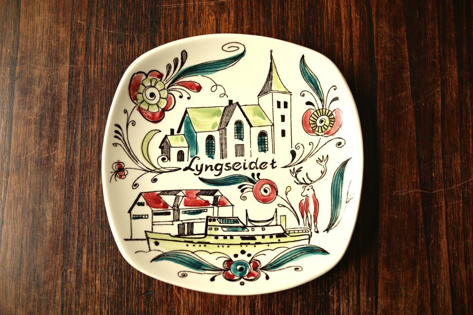 北欧レトロ スタヴァンゲルフリント製陶器の絵皿