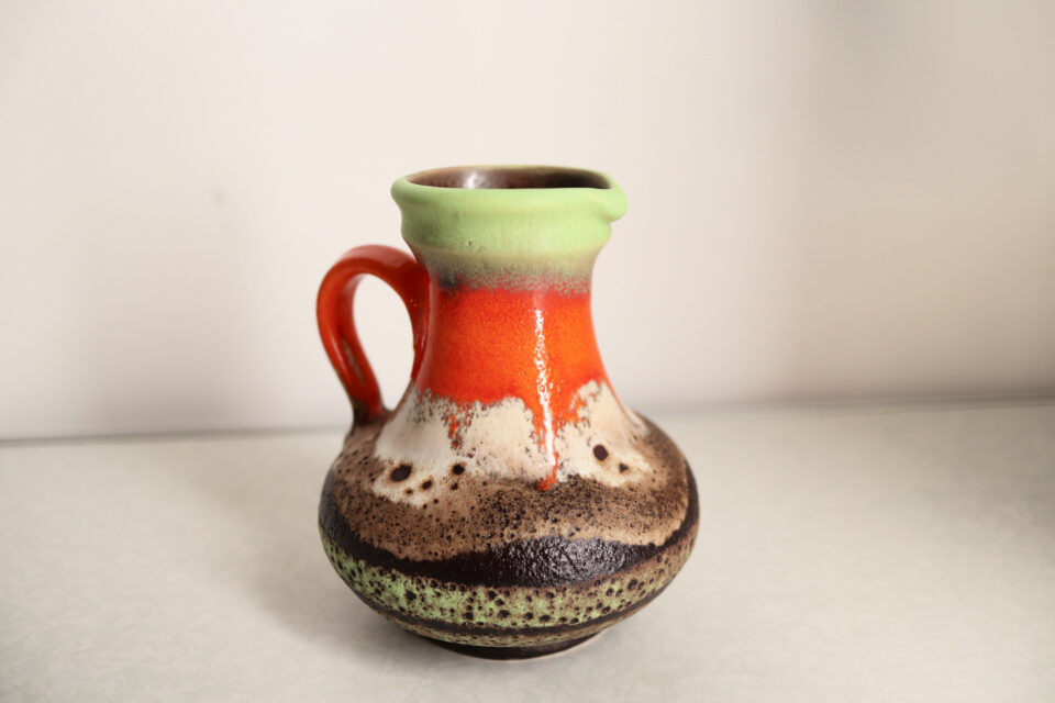旧西ドイツUebelacker Keramik ヴィンテージFat Lava花瓶 | Frau Vintage