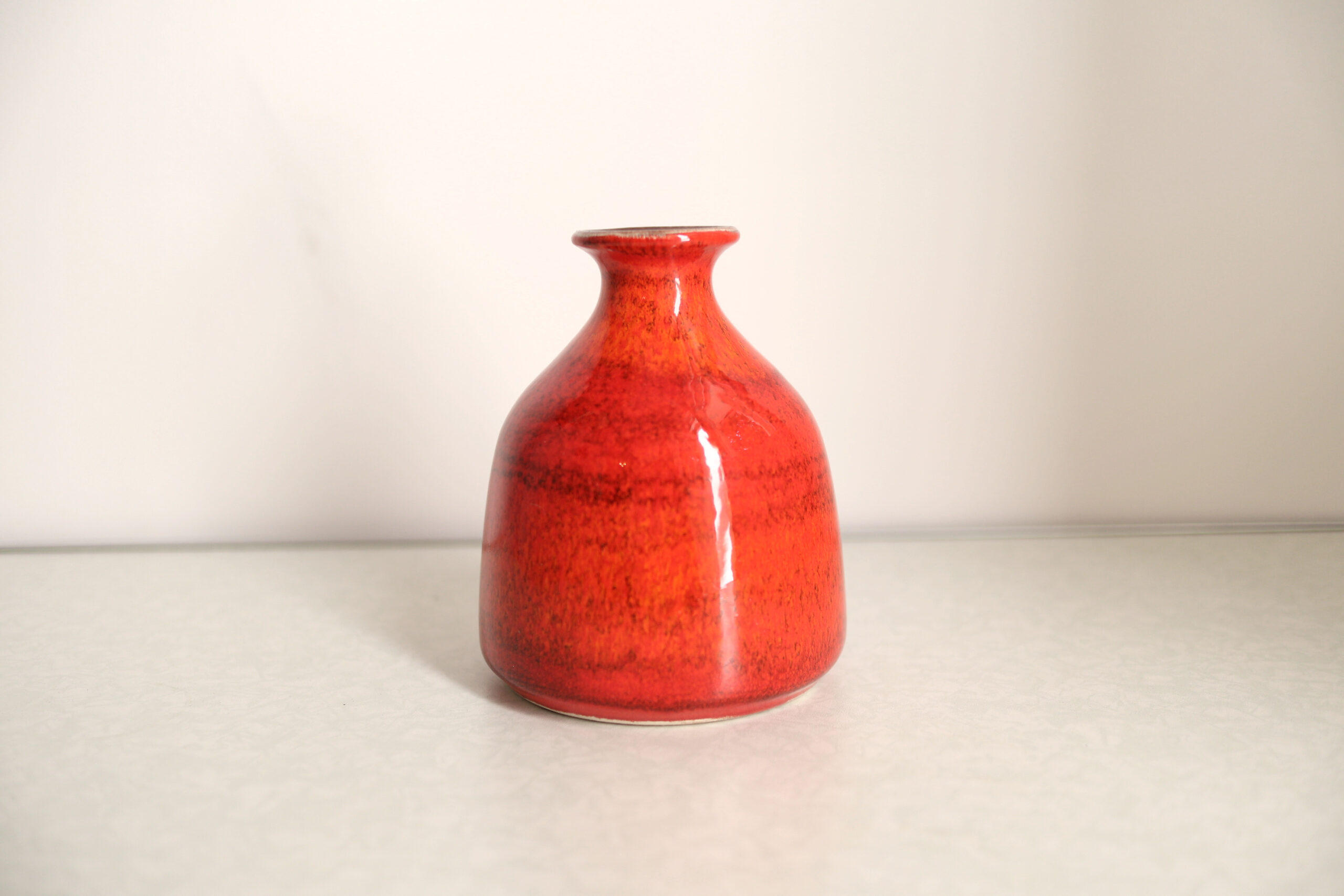 Made in W.Germany Bay社の朱色Fat Lava レトロ花瓶