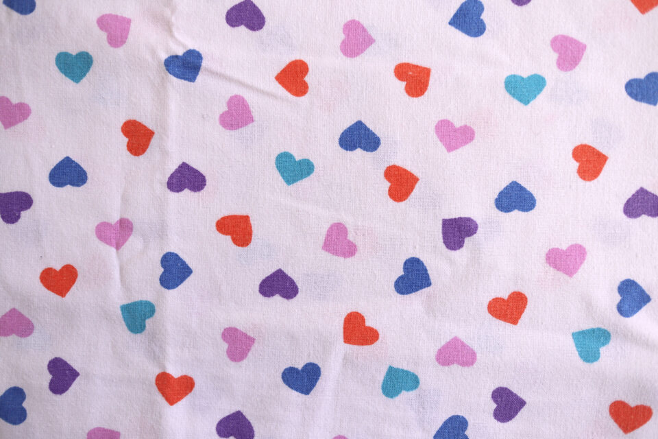 小さなハートがたっぷり ヴィンテージファブリック 88cm - 画像 (2)