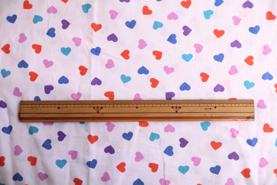 小さなハートがたっぷり ヴィンテージファブリック 88cm - 画像 (4)