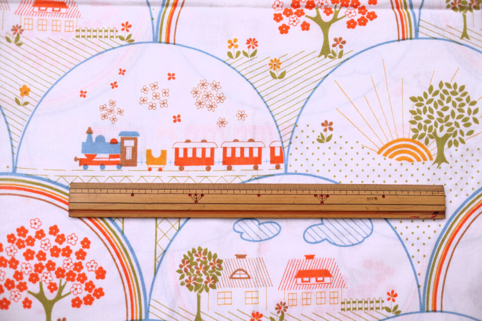 DDRオリジナル しゅぽしゅぽ汽車柄レトロファブリック 85cm - 画像 (4)