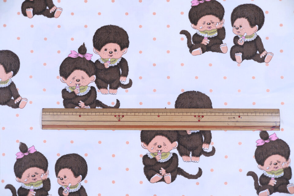 逆輸入モンチッチ柄ヴィンテージファブリック 幅125cm - 画像 (5)