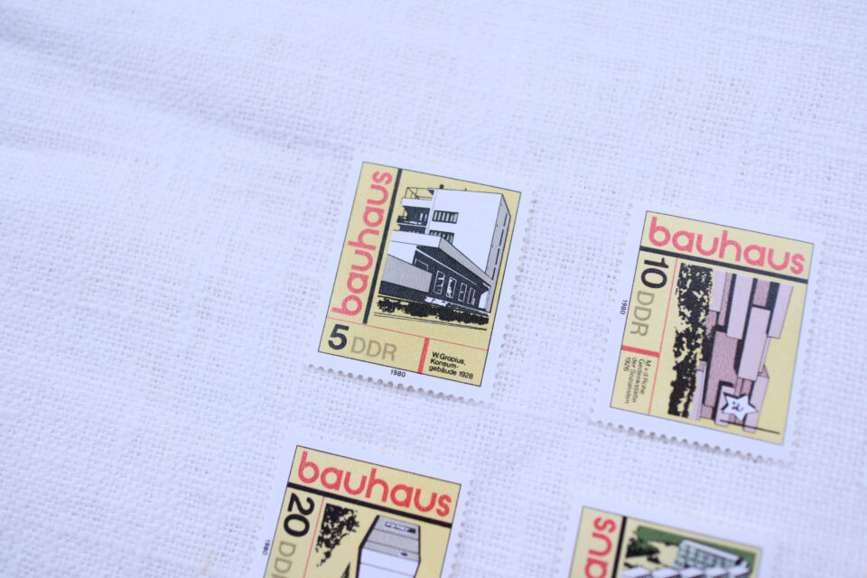 旧東ドイツ ヴィンテージBauhaus切手6種セット - 画像 (2)
