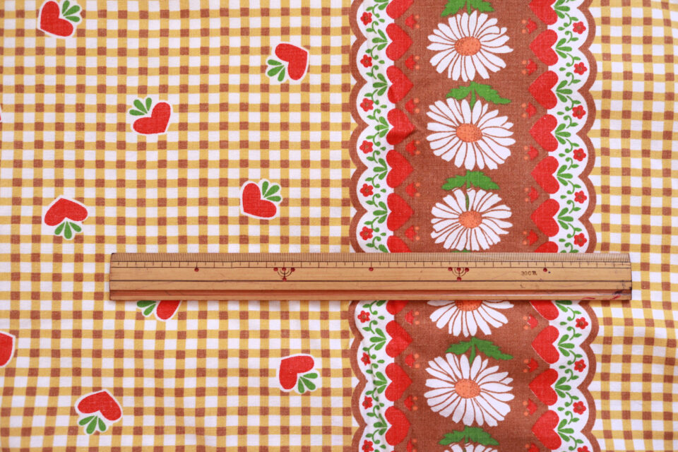 カントリーテイストなギンガムチェック柄レトロファブリック 幅152cm - 画像 (6)