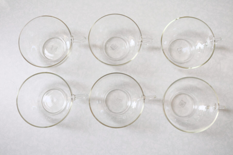 ヴィンテージJenaer Glas 耐熱カップとプレートのセット - 画像 (4)