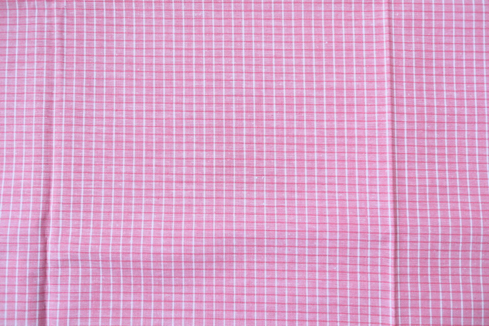 控えめチェックのデッドストックレトロ生地 88cm - 画像 (2)