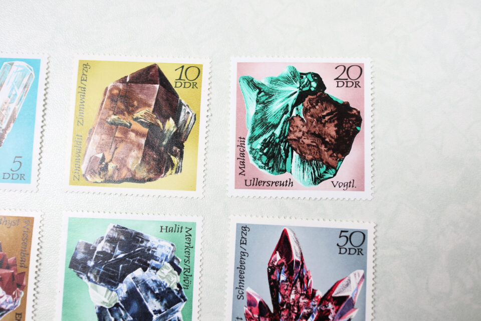 再入荷 DDRオリジナル 天然鉱石の切手6枚セット - 画像 (3)