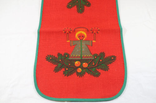 RETROクリスマス 赤と緑のテーブルランナー