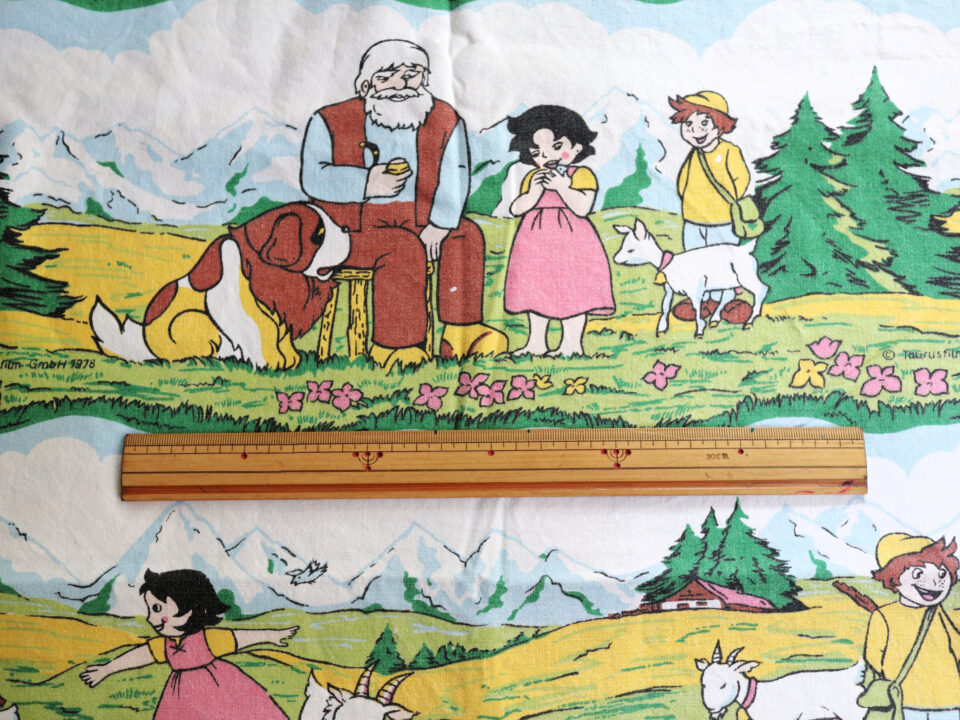 ドイツ製ヴィンテージアルプスの少女ハイジ 幅128cm - 画像 (5)