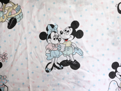 仏製 ディズニーミッキーミニー柄ヴィンテージファブリック 幅80cm
