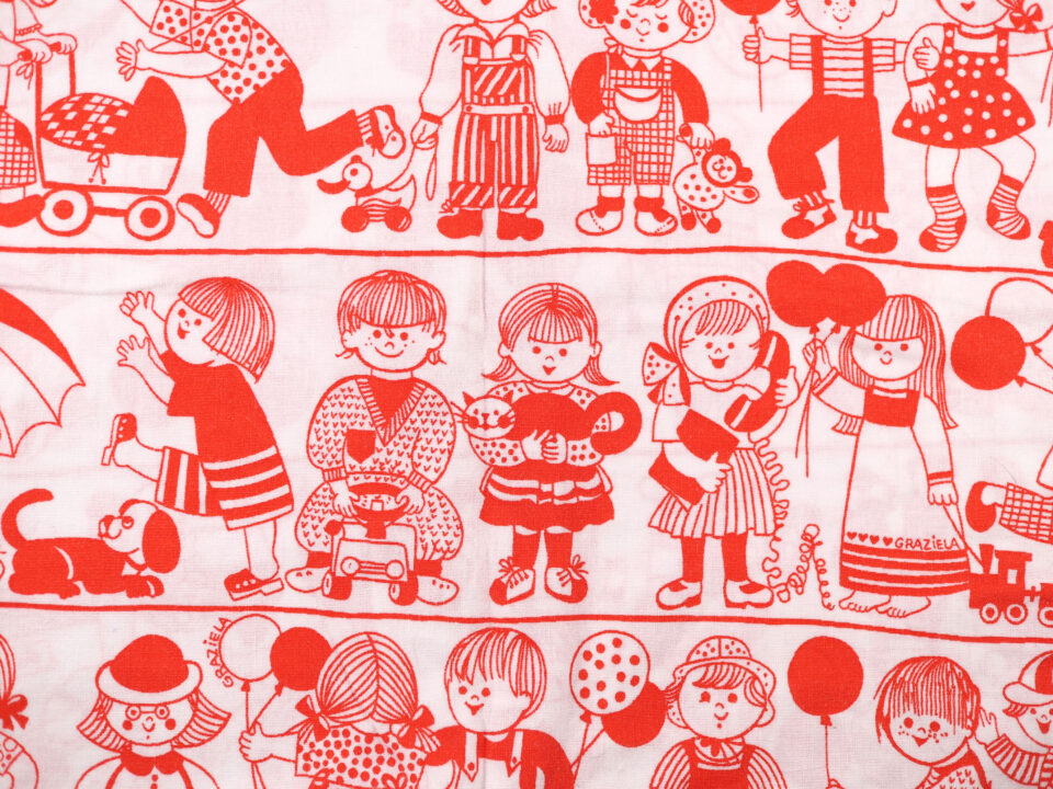 グラジエラの子ども柄ヴィンテージファブリック 幅85cm - 画像 (2)
