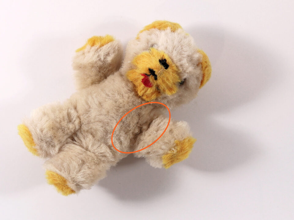 小さなヴィンテージテディベア 高さ16cm - 画像 (8)